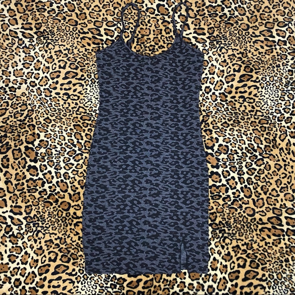 Forever 21 Spaghetti Strap Leopard Print Mini Dress